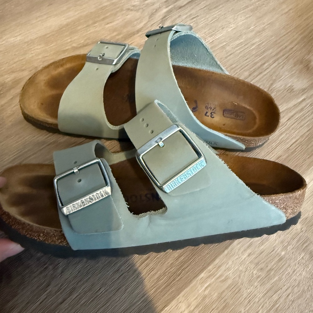 Birkenstock light blue Buckle Sandals